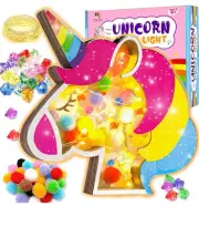 Unicorn Craft Kit for Kids, DIY Wooden Unicorn Night Light Arts & Crafts Project