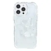 For iPhone 14 Pro Max Anti-drop Back Cover 3D/Cloud Pattern Epoxy TPU Phone Case -