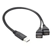 USB Splitter Cable USB2.0 Male to 2 Port Female Multiple USB Port Extender Cable