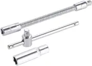 Socket Accessory Set of 3: 10Mm 6-Point Deep Socket, 4.5" Wrench, 6" Extension B