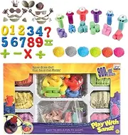 Sand Play Toys - Sandbox Toys Beach Tool Sensory Mold Kit | Educational Colorful Fine Motor Skills Digging Playset for Children's Day, Thanksgiving, Birthday, Easter