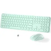 Wireless Keyboard and Mouse Set – Full-Sized 110Pcs Slim Round Key Design, Qu...