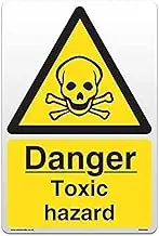Danger Toxic Hazard - Self Adhesive Vinyl Sticker [A4-210mm x 297mm]