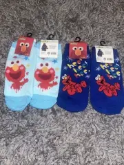 4 Pairs Sesame Street Kids No Show Socks Elmo