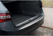 Stainless Steel Rear Bumper Protector Compatible with Skoda Superb Combi III 2015-2019 & 2019- 'Ribs'
