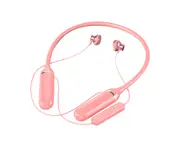 Bluetooth-compatible Earphone Neckband Noise Reduction Sports Stereo Wireless Headset with Microphone for Running-Pink