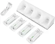 JOEBO Charger for Wii, Controller Charger Special with 4Pcs 2800mAh Rechargeable Battery Packs for Controller Charging(2800mAh Battery)