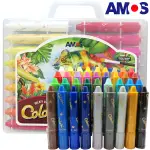 韓國AMOS神奇水蠟筆 6色、12色、24色、36色 水蠟筆 粗款 細款  無毒蠟筆 可水洗彩色筆總代理公司貨
