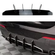 Black Car Rear Diffuser Lip Cover Trim For BMW 4 Series Coupe G22 20-23 Plastic