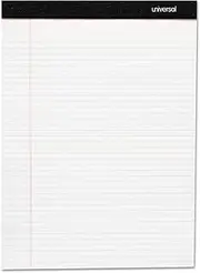 Perforated Edge Ruled Writing Pads, Stationery Writing Paper, Legal, 6 Pads/Pack, White, Sold as 1 Package