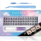 Lash Extension Kit 120pcs Lash Clusters Kit Lash Glue D Curl Natural Look Lashes