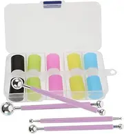 NUOBESTY Set Finger Painting Graffiti Tool Transparent Blocks Make Craft Drawing Tools Nail Stickers Scrapbooking Craft Finger Sponge Daubers Washable Nail Art Brush Stamp Lavender Metal