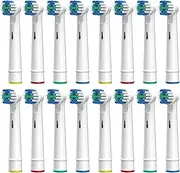 SunBlue Electric Toothbrush Replacement Heads Compatible with Oral-B Precision Clean Soft Bristles Replacements Brush Heads 16 Pack