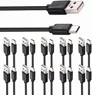 USB Type C Cable Fast Charging [10-Pack 3.3ft], USB-A to USB-C Multi Pack Bulk Charge Cord Compatible with Samsung Galaxy S10 S9 S8 S20 S21 Plus A52 A21 A32 A11,Note 10 9 8, PS5 Controller