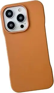 for Magnetic PU Leather Frameless Phone Case for iPhone 15 14 13 12 Solid Color Protective Case,Water Chestnut Color,for iPhone 15