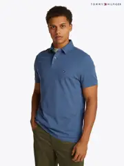 Tommy Hilfiger Light Blue 1985 Regular Fit Stretch Polo Shirt (F54924) | $173