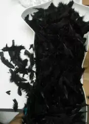 Lot of Black Turkey Feathers Base Plumage Crafting Crafts 10.5 oz. hundreds