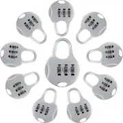 ✨ 10 Pcs 3 Digit Combinations Padlock Safe Cipher Lock Mini Combination Resettab