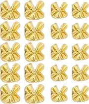Be In Your Mind 20PCS Lotus Leaf Shaped Metal Buttons Irregular Shape Sewing Buttons Electroplating Gold Buttons for Crafts Dresses Suits, 10PCS 20mm and 10PCS 24mm