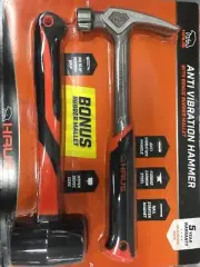 Haus 20 oz Anti Vibration Hammer With Nail Starter Magnet & 16 oz Rubber Mallet