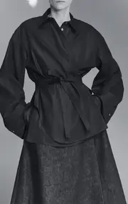 [Adam Lippes] Wrap Cotton-Poplin Shirt