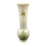 Vintage LEFTON Christmas Tree 6.5" Bud Vase. New Old Stock! Printed Makers Mark