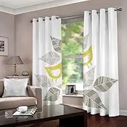 Exquisite Blackout Curtains Super Soft Cartoon & Leaf Birds W168cm (66") x D138cm (54") x 2 for Kids Bedroom Energy Saving Curtain Solid Durable Polyester Blocking Eyelet Treatment Sets for Nursery