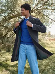 Charcoal Grey Signature Soft Touch Wool Rich Epsom Coat (B54987) | $362