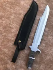 Predator Movie Knife Replica Bowie Knife 23" Custom Handmade Mirror Polish Blade