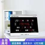 現貨=河創LED數位萬年曆電子掛鐘客廳創意靜音電子鐘錶日曆HEC-03