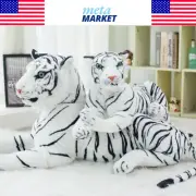 Tiger Large Life size Giant Lying Soft Toy Plush 160cm Realistic White Cat