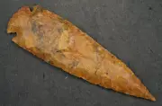 Bent Beauty 5.5" Flint Arrowhead Spear Project Point Knife Blade BB714