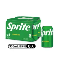 在飛比找momo購物網優惠-【Sprite 雪碧】易開罐330ml x6入/組