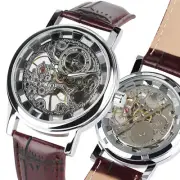 WINNER Men's Watch Mechanical Skeleton Hand-Winding Sport Watch Roman Numeral