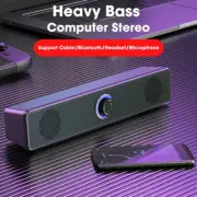 USB Wired LED Sound Bar Soundbar with Subwoofer TV Computer Speaker Home Theater