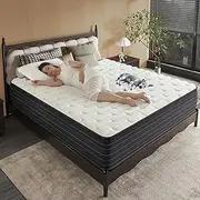 [VERYOK] Hybrid Mattress Queen Size, 12 Inch Firm Queen Size Mattress with Hybrid Bed Soft Mattress in a Box Pressure Relief & Motion Isolation