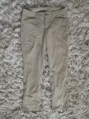Eddie Bauer womens roll-up Convertible beige hiking Nylon Spandex size 0