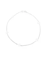 14K Italian Gold Bead Station Anklet