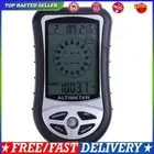 Handheld Compass Altimeter Barometer Thermometer Weather Forecast Time #AU