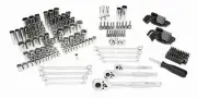 Master Mechanic TV2054829 205-Pc. Mechanics SAE/Metric Socket & Tool Set, 1/4,