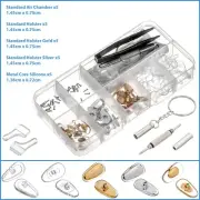 Assorted Gold Silver Glasses Nose Pad Screw Eyeglasses Optical Repair Tool Kit