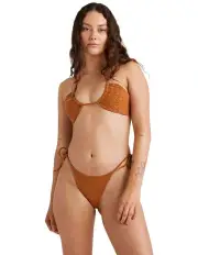 [RVCA] Tezzy Wave Skimpy Bikini Bottoms in Mocha Bisque