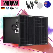 200W 12V Solar Panel Mono High Efficiency Home Off-Grid Caravan Battery Charging