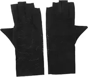 [BESTYASH] Uv Protection Gloves for Women Summer Manicure Gloves Breathable Half Finger for Nail Gel Uv Blocking Hand Sleeves for Outdoor Activities