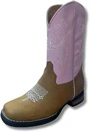 [Arius Boots] Arius Genuine Leather Western Cowboy Boots with Comfort Insoles for Boys & Girls Bota cowboy niño