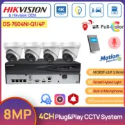 Hikvision 4CH 4K IP Security System 8MP Hybrid Light ColorVu IR Camera MIC H.265
