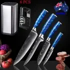 Japanese Damascus Style Kitchen Chef Knife Set German Steel Cleaver Knives