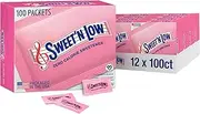 Sweet’N Low Zero-Calorie Sweetener | Contains Saccharin, Sugar Substitute, Keto, Vegan, Gluten-Free | Great for Cooking, Baking, Coffee, Tea, Hot/Cold Beverages | 100 Packets (12 Pack)