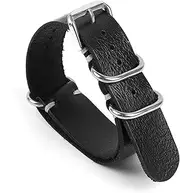 [FSARTVBF] Nato Leather Strap Zulu Watchband 20mm 22mm Handmade Stitches Wristband Bracelet Steel Ring Buckle Watches Replacement