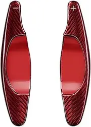 Car Steering Wheel Shift Paddles for C&adillac CT6 XT5 2016-2019 Carbon Fiber Auto Accessories Car Steering Wheel Paddle Shift Suitable HTEOPOEKFR(1 Red)